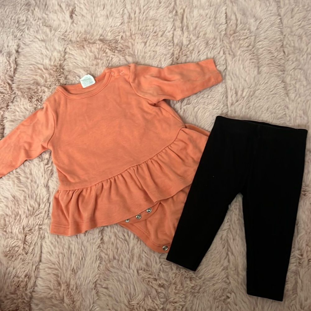 Starting Out Orange Long Sleeve Onesie